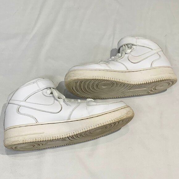 Nike Air Force 1 High ’07 White Leather Men’s Size 8 Basketball Sneakers Shoes - Picture 7 of 10